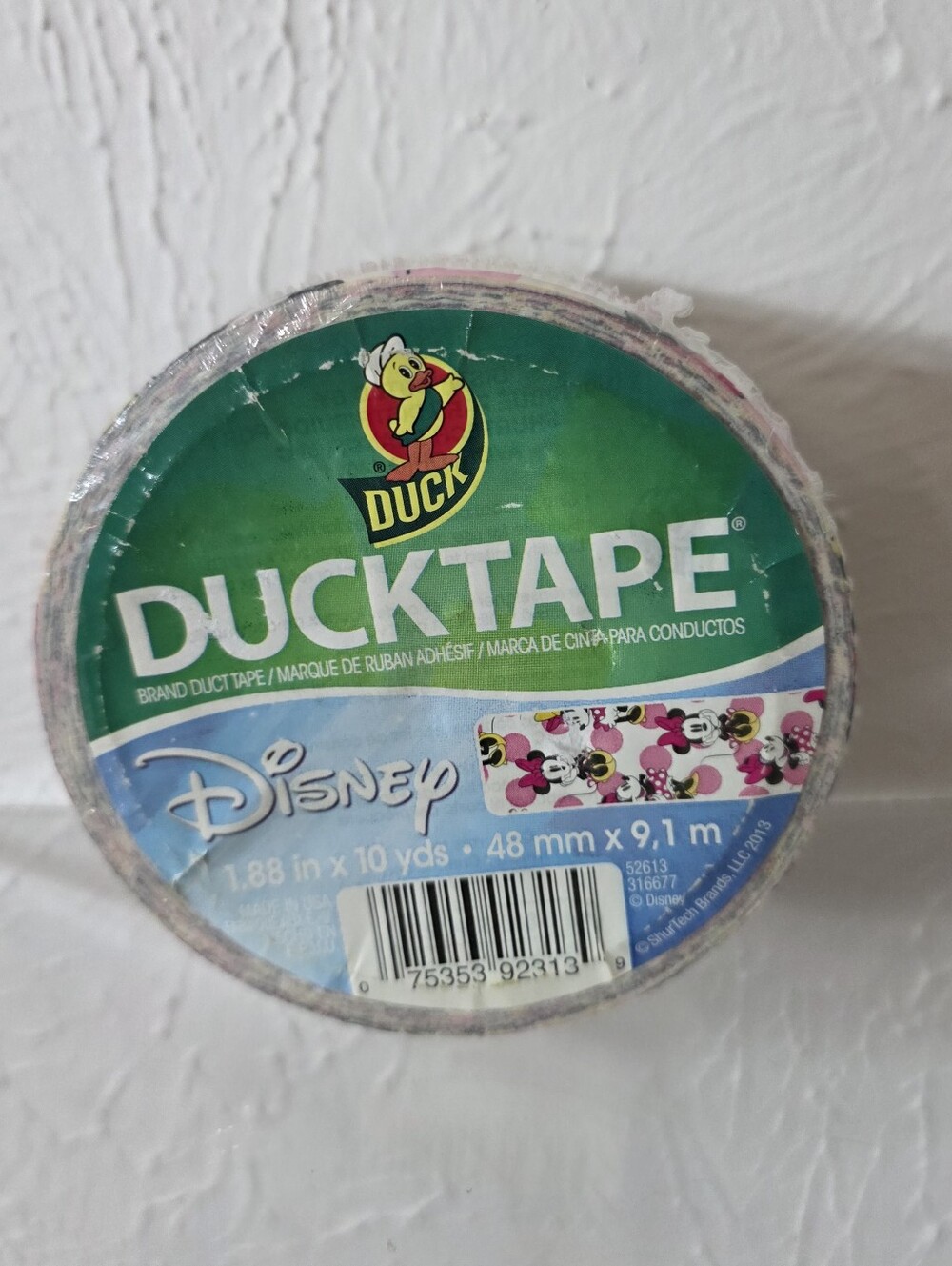 Discontinued Disney Minnie Mouse Duck Brand Duct Tape 1.88 In x 10 Yds New Roll